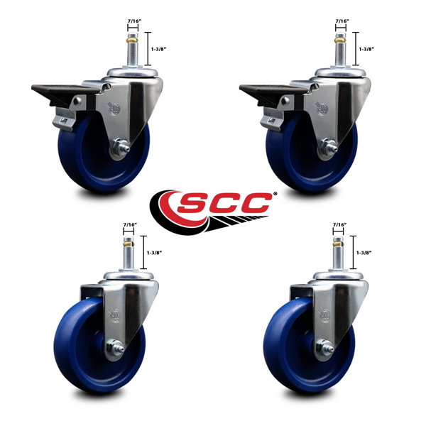 Service Caster Grip Ring Stem Caster Set Wayfair